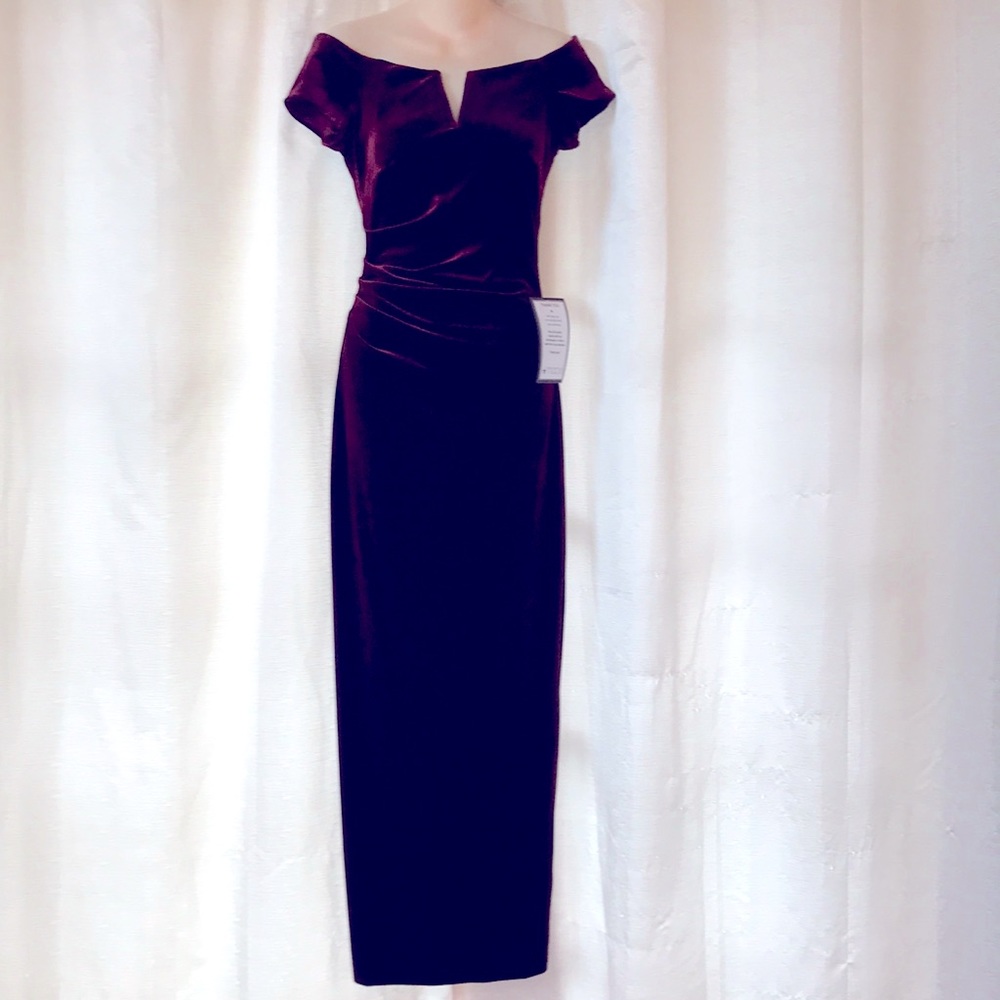 Gorgeous Maroon velvet gown by Xscape size 4P